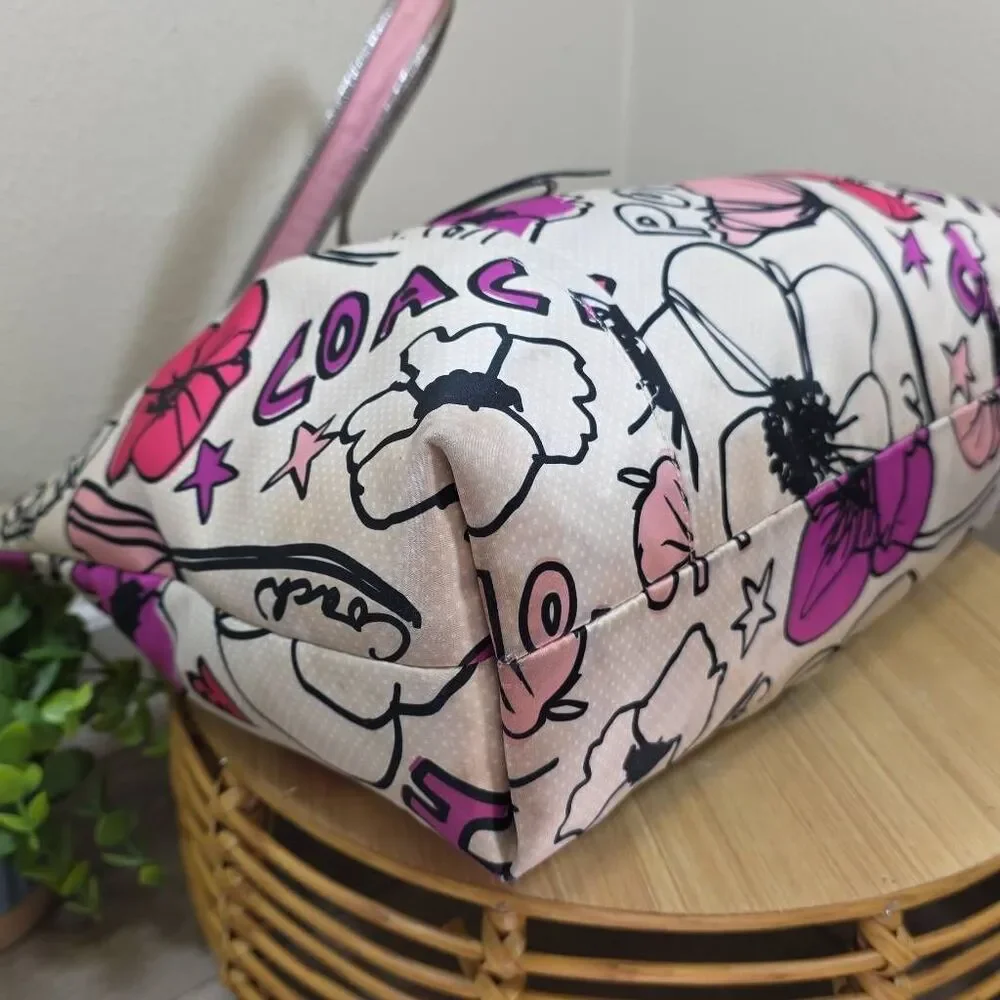 Coach Poppy Floral Graffiti Tote & Matching Wallet